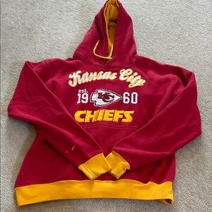 NFL KANSAS CITY CHIEFS VINTAGE HOODIE SIZE L